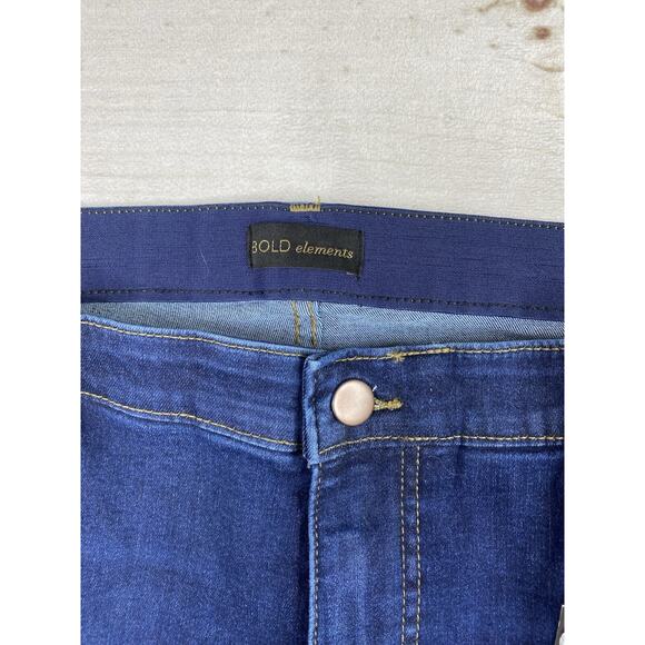 Bold Elements Jeans Women 20W Dark Wash Curvy Skinny Tummy Control Waistband NWT - Picture 3 of 10